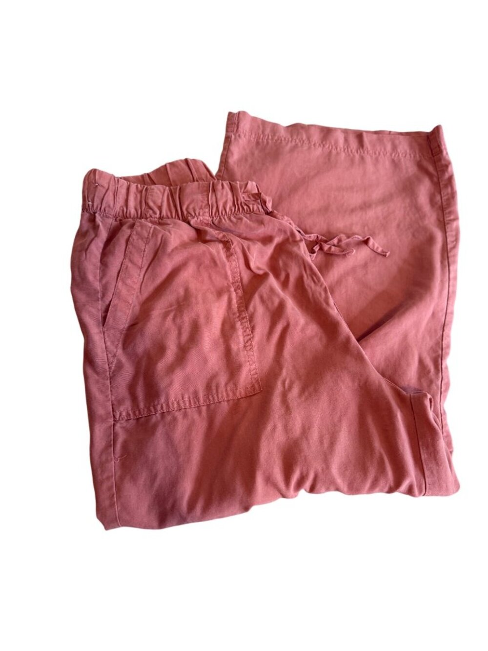 Thread & Supply Womens Lg Lyocell Rose Wide leg Pull on Pants Boho Coastal Chic